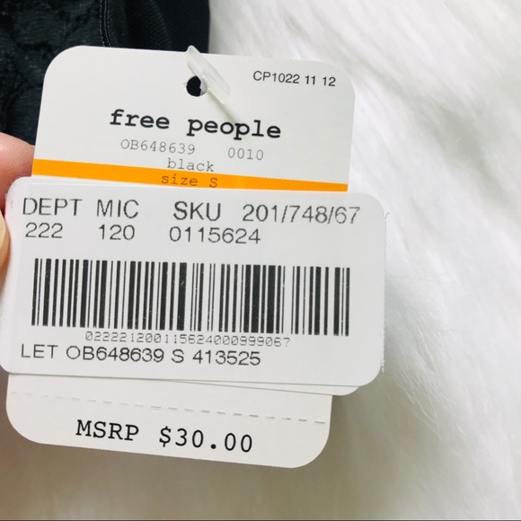 • Free people black lace bralette triangle NWT • - Picture 4 of 8